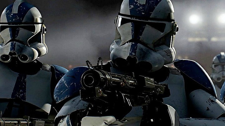 Lego Star Wars Clone Trooper Commander Arc Gold Gatling Gun mini figure 