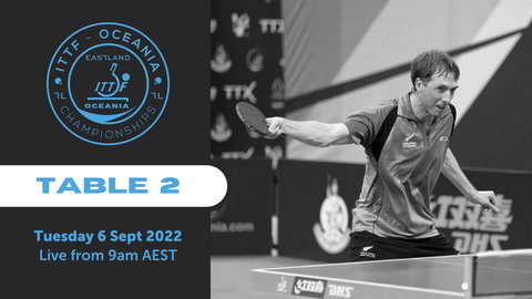 6 Sept - ITTF Oceania Table Tennis - Table 2