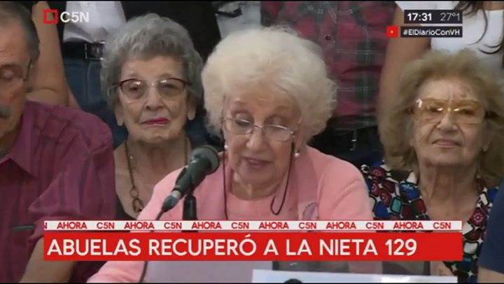 Abuelas de plaza de Mayo anunció la identificación de la nieta 129 - Fuente: C5N
