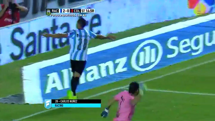 Primer gol de 'Discoteca' Núñez con la camiseta de Racing