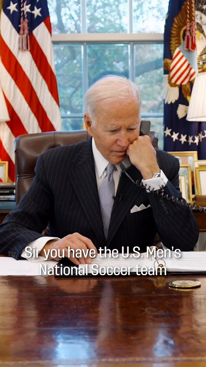 La llamada de Biden a la selección de Estados Unidos previó a su debut en Qatar 2022