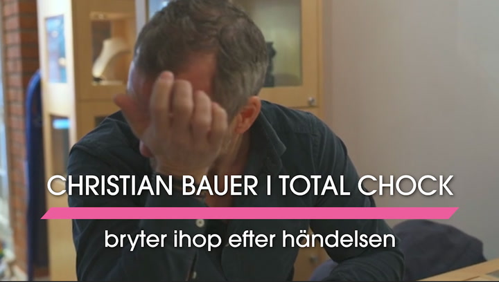 Christian Bauer i tårar efter chockartade händelsen