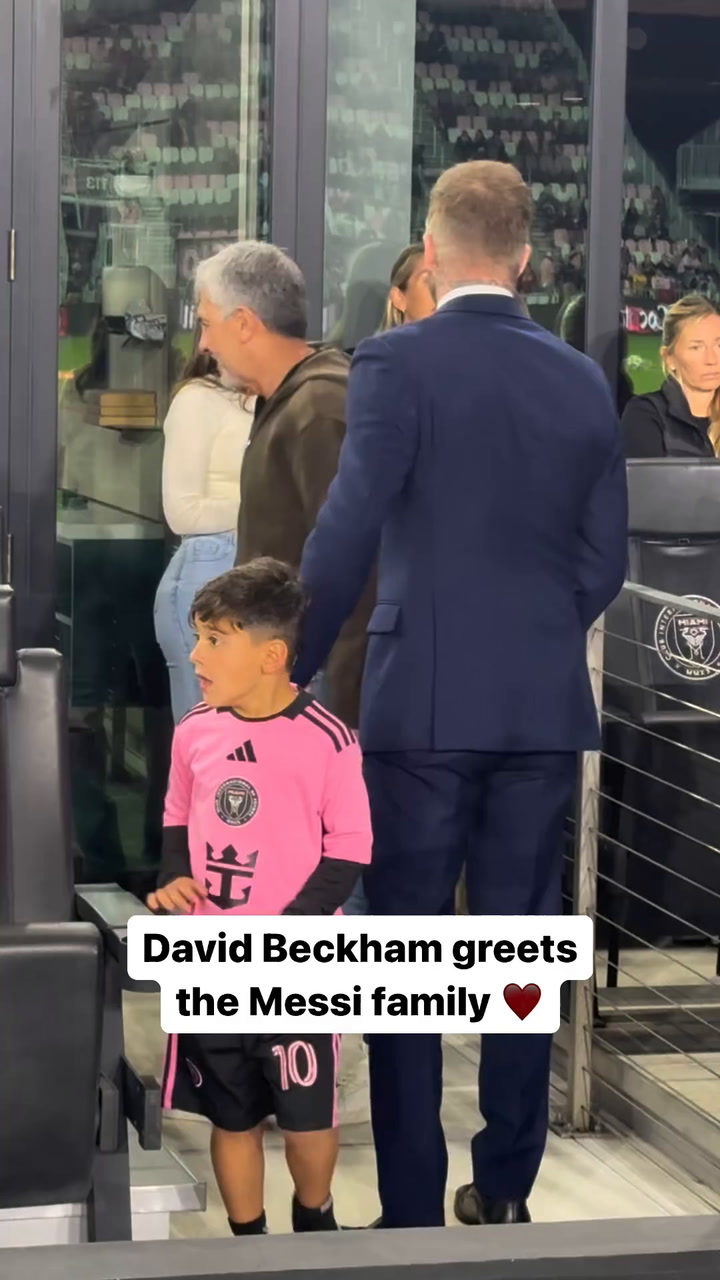 David Beckham Hugs Lionel Messi’s Dad And His Wife Antonela Before Inter Miami’s Mls Season Debut