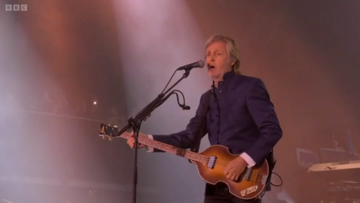 Paul McCartney delights fans with Beatles songs during record-breaking Glastonbury set