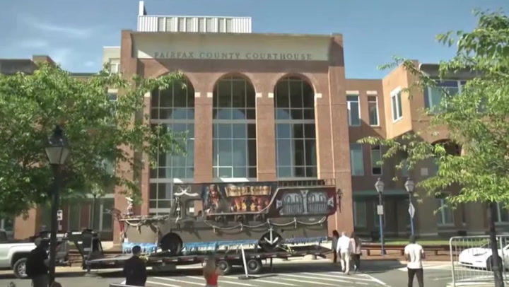 Pirates of the Caribbean boat driven past Depp v Heard courthouse as jury deliberates
