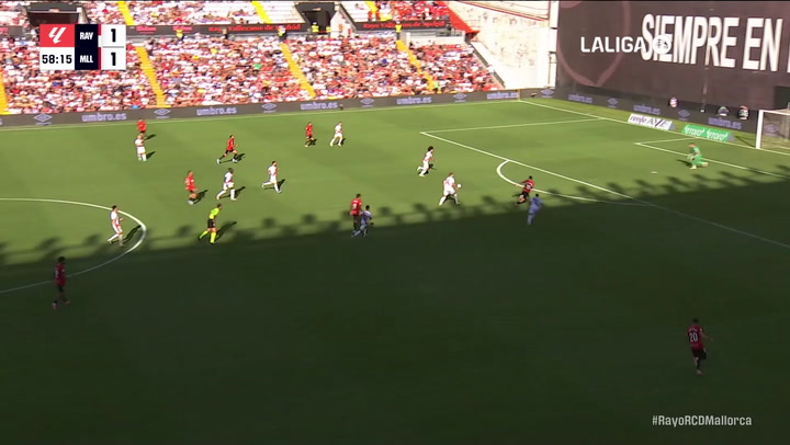 Gol de Antonio Sánchez (1-2) en el Rayo Vallecano 2-2 Mallorca
