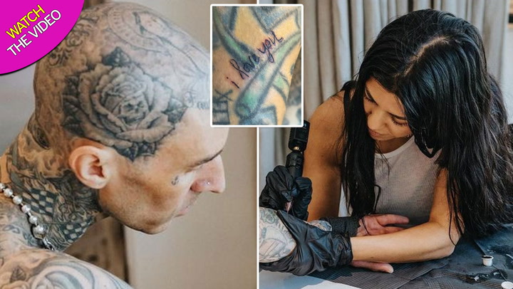 Kourtney Kardashian tattoos 'I love you' on Travis Barker's arm in serious  display - Irish Mirror Online