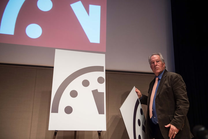 Doomsday Clock remains at 100 seconds to midnight for third year in a row