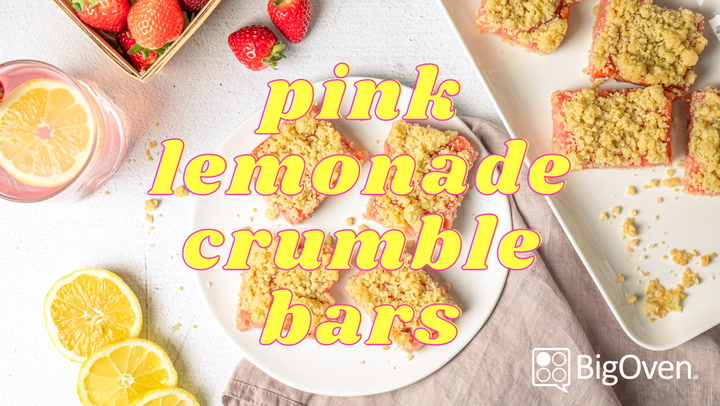 Pink Lemonade Crumble Bars