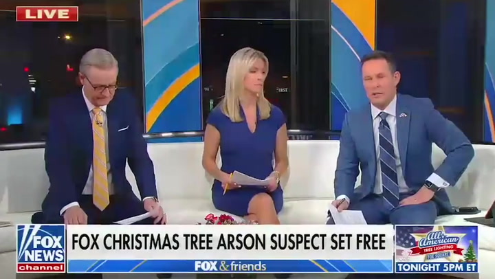 Fox News host suggests Christmas tree fire was 'a hate crime' against network