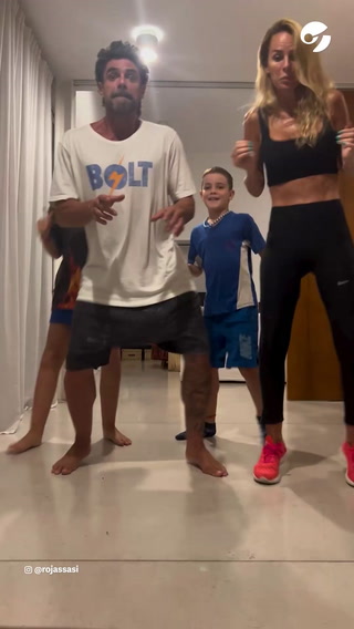 Luciano Castro y Sabrina Rojas se mostraron en un divertido video junto a sus hijos