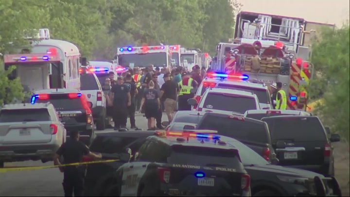San Antonio police take three into custody after 46 bodies found in lorry trailer