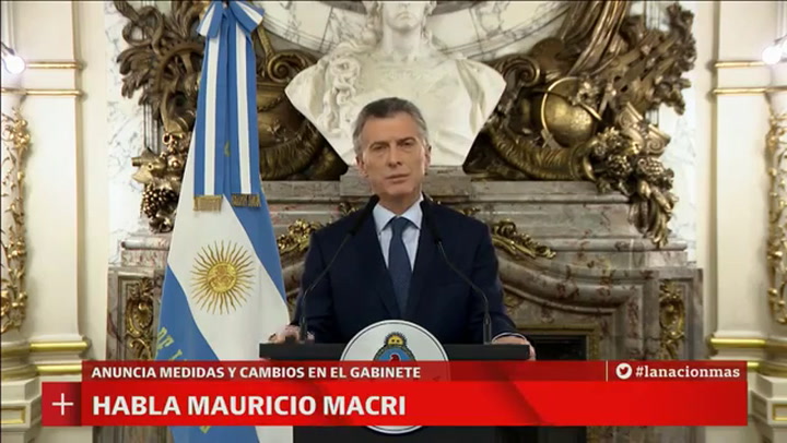 El discurso completo de Macri con el anuncio de las medidas y los cambios en el gabinete