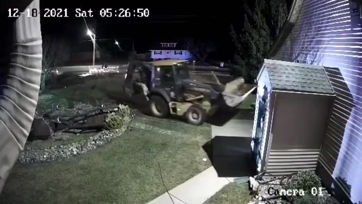 Man goes on rampage in digger before being shot by police in New Jersey