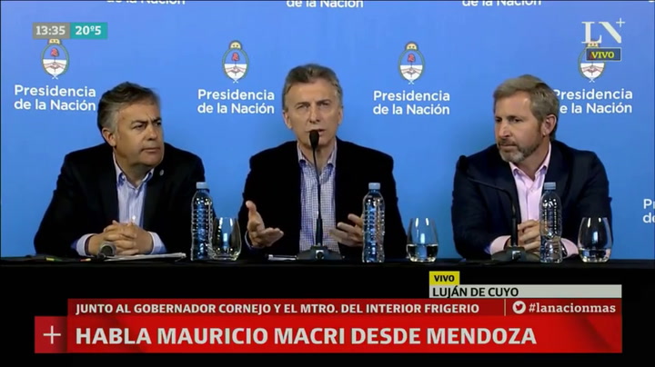 Macri, en Mendoza: “Tenemos que estar alertas y atentos a los grupos minoritarios violentos”