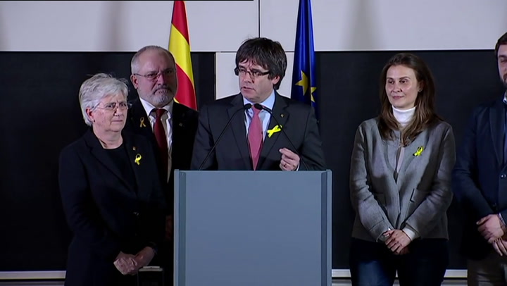 Puigdemont celebra la victoria electoral