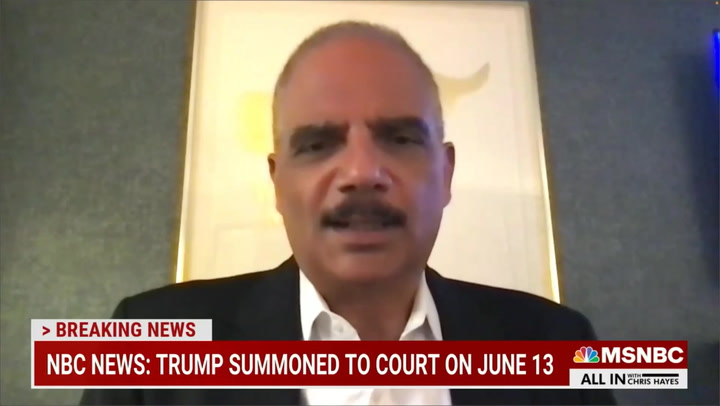 Holder: Trump Wouldn't Have Been Charged if He Returned Material, Obstruction Was 'Tipping Point'