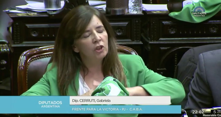 Debate por el aborto: Gabriela Cerruti votará a favor y explicó sus razones - Fuente: HCDN