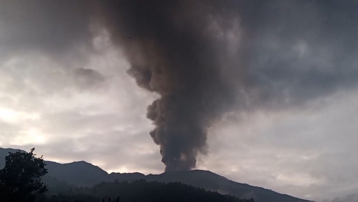Indonesia's Mount Marapi spews ash 4,200ft into sky