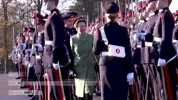 Princess Anne stands in for Queen at Sandhurst army ceremony