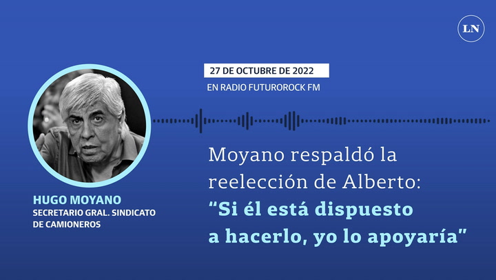 Moyano respaldó la reelección de Alberto: “Si él está dispuesto a hacerlo, yo lo apoyaría'