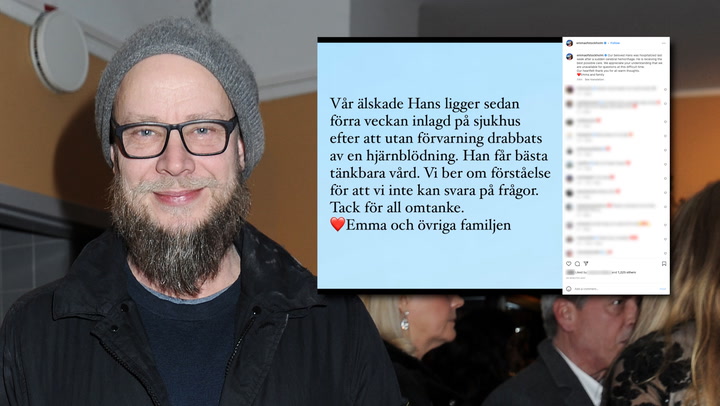 Tv-profilen Hans Wiklund drabbad av hjärnblödning – familjen bekräftar