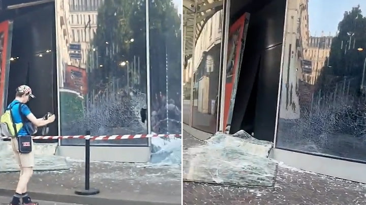 Looted Paris shops in ruins amid riots for teen shot by police