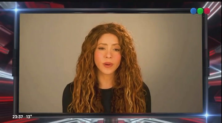 El inesperado saludo de Shakira en la final de La Voz Argentina - Fuente: Telefe