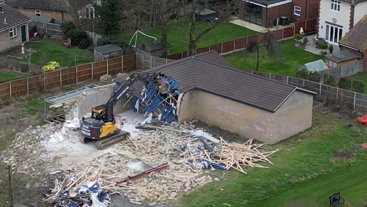 Bulldozers demolish spa at home of Captain Sir Tom Moore’s daughter