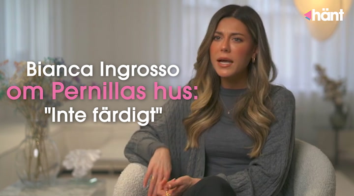 Bianca Ingrossos anmärkning på Pernilla Wahlgrens hus: "Inte färdigt"