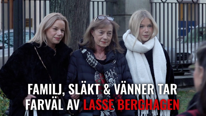 Lasse Berghagen förs till sista vilan – här kommer familj, släkt och vänner till begravningen