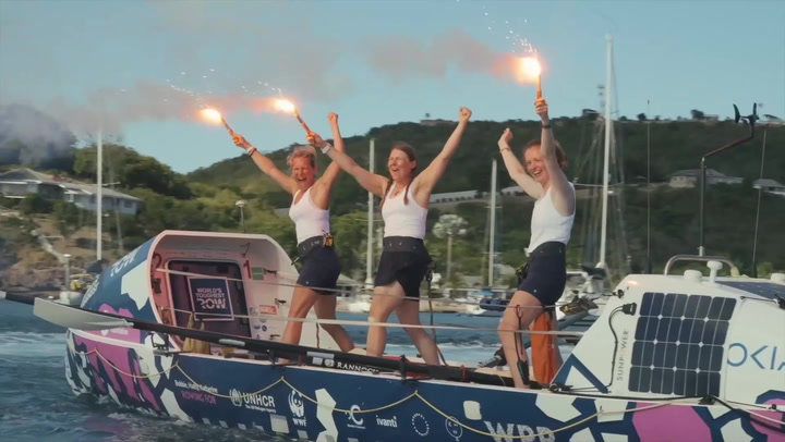 Female rowing trio raise over £80,000 in record-breaking Atlantic race