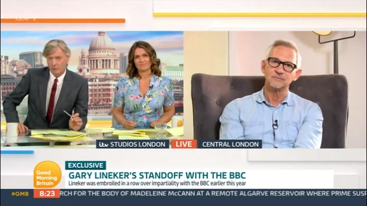 Gary Lineker Draws Parallels Between Richard Madeley and Alan Partridge After Intense GMB Grilling