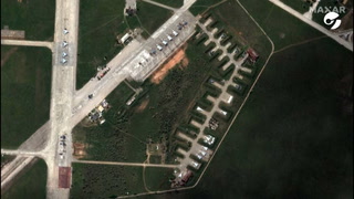 Guerra Rusia-Ucrania: las imágenes antes y después del ataque a Saki, la base aérea rusa
