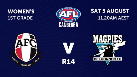 Ainslie Tricolours Football Club - AFL Canberra Women v Belconnen Magpies - AFL Canberra Womens