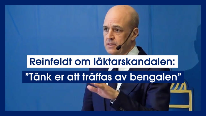 Reinfeldt om läktarskandalen: ”Tänk er att träffas av bengalen”