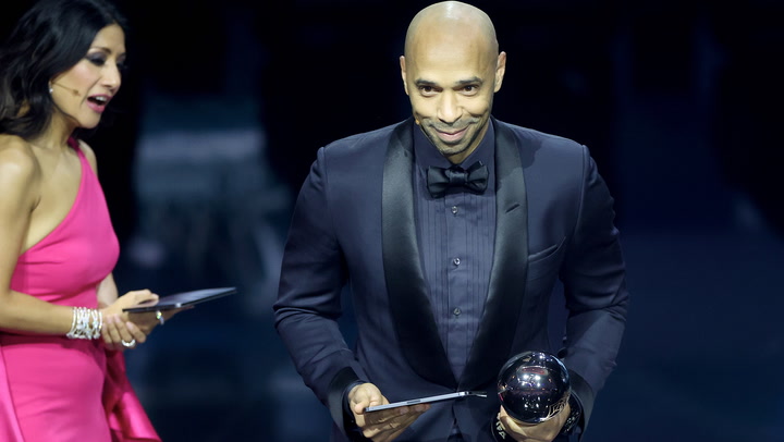 Thierry Henry accepts Fifa award on Lionel Messi’s behalf