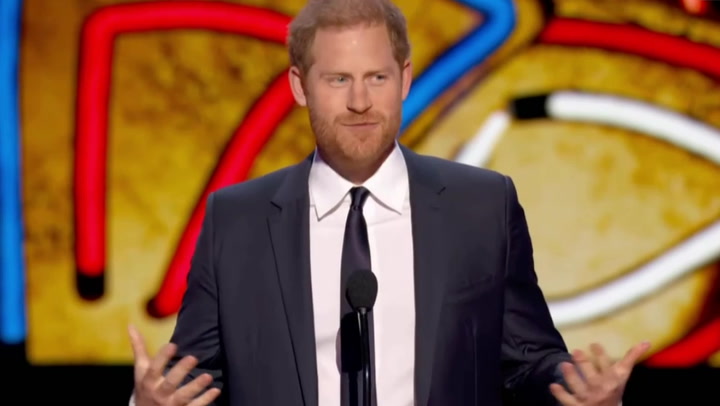 Prince Harry jokes NFL 'stole rugby from us' as he presents award after visiting King