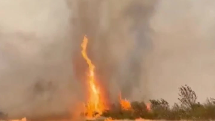 'Firenado' captured on camera in Australian Outback