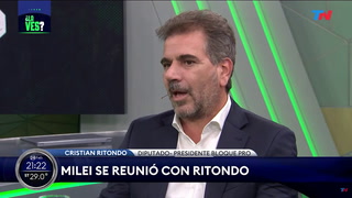 Cristian Ritondo habló sobre su reunión con Javier Milei: "Con el PRO quiere tener una relación de futuro juntos"