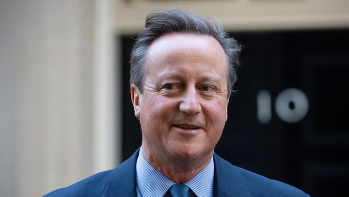 David Cameron says he is aware it is 'not usual' for a former PM to return