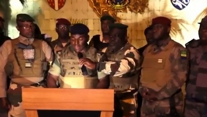 Gabon military declare coup live on TV after Ali Bongo wins disputed election