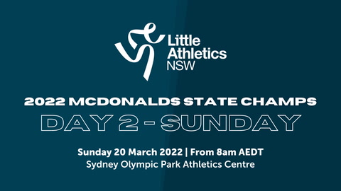 20 March - 2022 Little Athletics McDonalds State Championships
