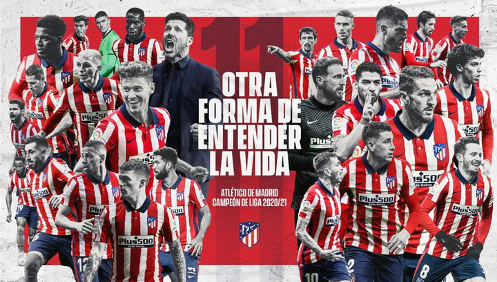 Atletico de Madrid CAMPEÓN DE LA LIGA 2020/21 Poster