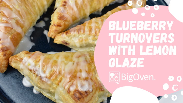Blueberry Turnovers with Lemon Glaze