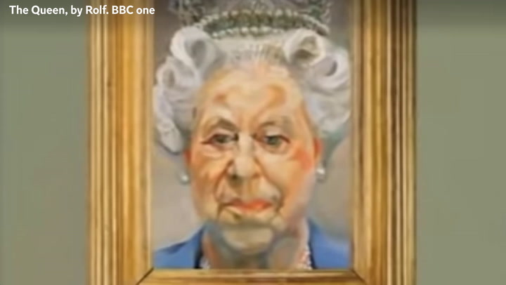 The Queen says 'nah' to Rolf Harris as he paints her