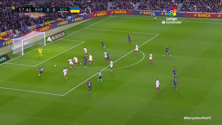 Gol de Jordi Alba (1-0) en el Barcelona 3-0 Sevilla