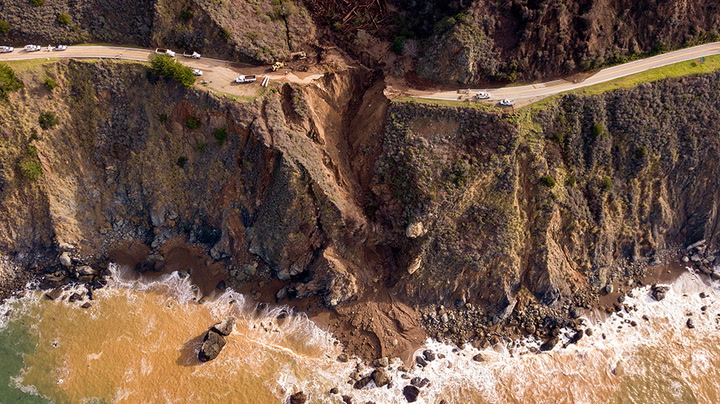 Big Sur cut off from Northern California after Highway 1 slide