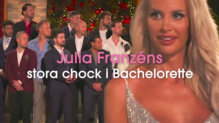 Julia Franzéns stora chock i Bachelorette – Se klippet här