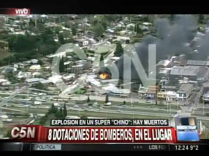 Explosión en un depósito de Virrey del Pino (C5N)